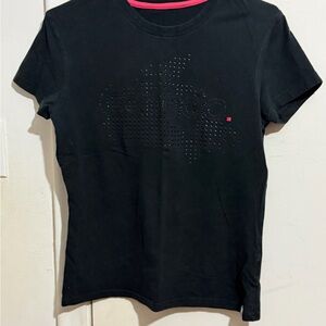 Black­ Logo Canada Tee with Pink Accent